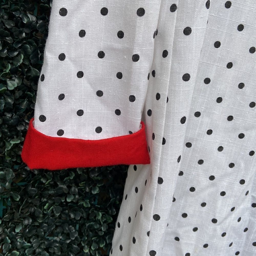 Vintage 80’s Just In Thyme Polka Dot Open Blazer Vintage Size 6 - Picture 6 of 7
